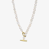 Gold Toggle Clasp AAA Pearl Necklace