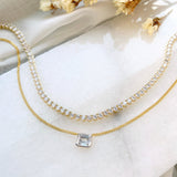 Sally Crystal Tennis Necklace