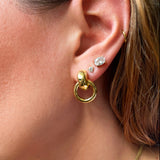 Knocker Hoop Earrings