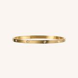 Clara Classic Gold Crystal Bangle