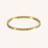 Clara Classic Gold Crystal Bangle