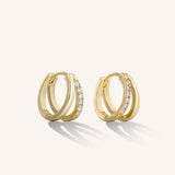 Ava Pavé Double Hoop Earrings