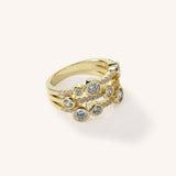 Bejeweled Clustered Crystal Ring