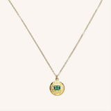 Emerald Sun Pendant Necklace